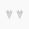Boucles D'oreilles Puces Guenolee Argent Blanc Oxyde De Zirconium-Histoire d'Or Online