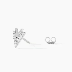 Boucles D'oreilles Puces Guenolee Argent Blanc Oxyde De Zirconium-Histoire d'Or Online
