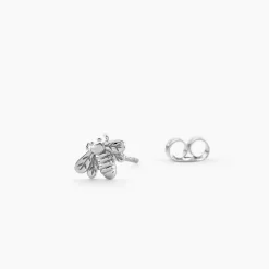 Histoire d'Or Boucles D'oreilles Puces Honey Argent Blanc