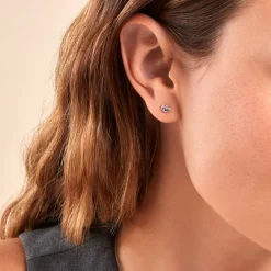 Histoire d'Or Boucles D'oreilles Puces Hina Argent Blanc Oxyde De Zirconium