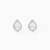 Boucles D'oreilles Puces Hildana Or Blanc Oxyde De Zirconium-Histoire d'Or Clearance