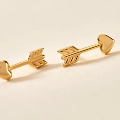 Histoire d'Or Boucles D'oreilles Puces Hannie Plaqué Or Jaune