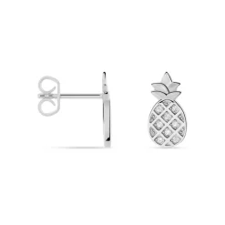 Boucles D'oreilles Puces Harold Argent Blanc Oxyde De Zirconium-Histoire d'Or Discount
