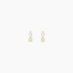 Boucles D'oreilles Puces Huey Or Jaune Oxyde De Zirconium-Histoire d'Or Online