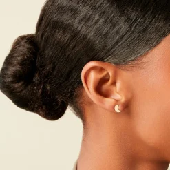 Boucles D'Oreilles Puces Hohepa Or Jaune-Histoire d'Or Online