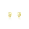 Boucles D'oreilles Puces Helois Hibou Or Jaune Oxyde De Zirconium-Histoire d'Or Hot