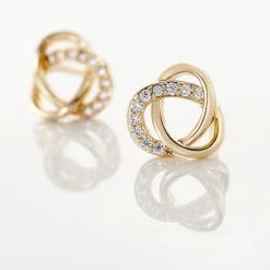 Boucles D'oreilles Puces Henia Plaqué Or Jaune Oxyde De Zirconium-Histoire d'Or Outlet