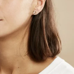 Boucles D'oreilles Puces Henia Plaqué Or Jaune Oxyde De Zirconium-Histoire d'Or Outlet