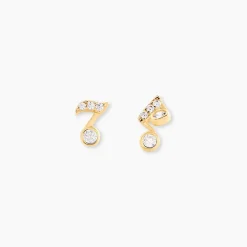 Histoire d'Or Boucles D'Oreilles Puces Hopcyn Or Jaune Oxyde De Zirconium
