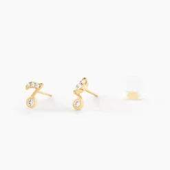 Histoire d'Or Boucles D'Oreilles Puces Hopcyn Or Jaune Oxyde De Zirconium