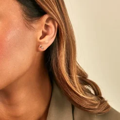 Histoire d'Or Boucles D'Oreilles Puces Hopcyn Or Jaune Oxyde De Zirconium