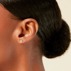 Boucles D'Oreilles Puces Isaias Or Jaune Oxyde De Zirconium-Histoire d'Or Sale