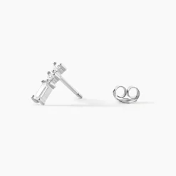 Histoire d'Or Boucles D'oreilles Puces Iolyn Argent Blanc Oxyde De Zirconium