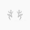 Boucles D'oreilles Puces Ivelyse Argent Blanc-Histoire d'Or