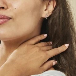 Boucles D'oreilles Puces Ivelyse Argent Blanc-Histoire d'Or