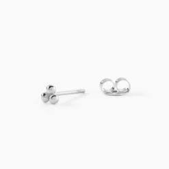 Histoire d'Or Boucles D'oreilles Puces Ina Argent Blanc