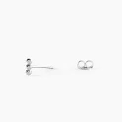 Histoire d'Or Boucles D'oreilles Puces Ina Argent Blanc