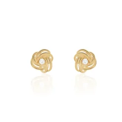 Histoire d'Or Boucles D'oreilles Puces Iwaki Plaqué Or Jaune Oxyde De Zirconium
