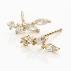 Boucles D'oreilles Puces Iuliana Or Jaune Oxyde De Zirconium-Histoire d'Or Sale