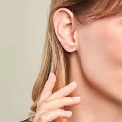 Boucles D'oreilles Puces Iuliana Or Jaune Oxyde De Zirconium-Histoire d'Or Sale