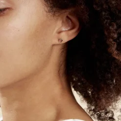 Boucles D'oreilles Puces Izild Or Jaune Rubis-Histoire d'Or Sale