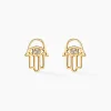Boucles D'oreilles Puces Jamal Or Jaune Diamant-Histoire d'Or New