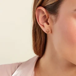 Boucles D'oreilles Puces Jamal Or Jaune Diamant-Histoire d'Or New