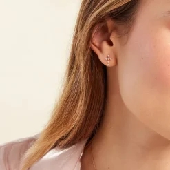 Histoire d'Or Boucles D'oreilles Puces Jesusa Or Jaune Oxyde De Zirconium