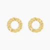 Boucles D'Oreilles Puces Josephe Acier Jaune-Histoire d'Or Discount