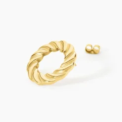 Boucles D'Oreilles Puces Josephe Acier Jaune-Histoire d'Or Discount