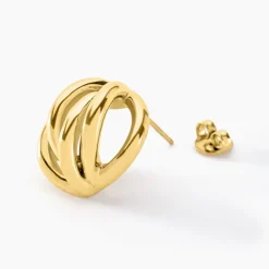 Histoire d'Or Boucles D'oreilles Puces Jackie Acier Jaune