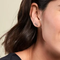 Histoire d'Or Boucles D'oreilles Puces Kamy Argent Blanc