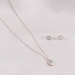 Histoire d'Or Boucles D'oreilles Puces Kadidjatou Or Rose Oxyde De Zirconium