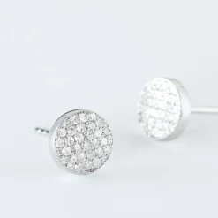 Boucles D'oreilles Puces Kristin Or Blanc Diamant-Histoire d'Or Online