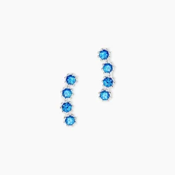 Histoire d'Or Boucles D'oreilles Puces Karrie Argent Blanc Oxyde De Zirconium