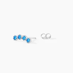 Histoire d'Or Boucles D'oreilles Puces Karrie Argent Blanc Oxyde De Zirconium