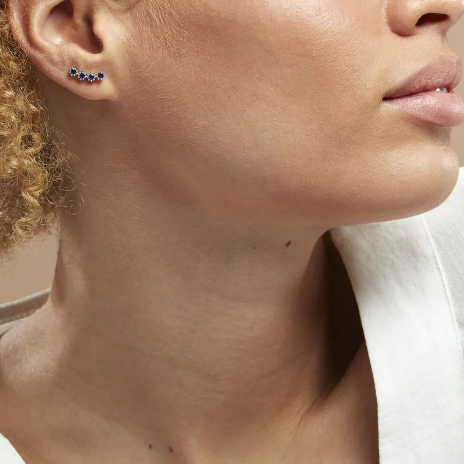 Histoire d'Or Boucles D'oreilles Puces Karrie Argent Blanc Oxyde De Zirconium