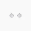 Boucles D'oreilles Puces Kadidia Or Blanc Oxyde De Zirconium-Histoire d'Or
