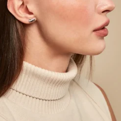 Histoire d'Or Boucles D'oreilles Puces Liraz Argent Blanc Oxyde De Zirconium