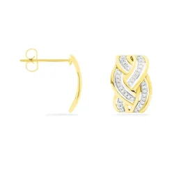Boucles D'oreilles Puces Leopoldine Or Jaune Diamant-Histoire d'Or Clearance