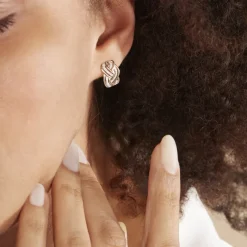 Boucles D'oreilles Puces Leopoldine Or Jaune Diamant-Histoire d'Or Clearance