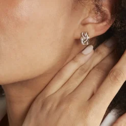 Boucles D'oreilles Puces Leopoldine Or Jaune Diamant-Histoire d'Or Clearance