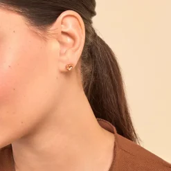 Histoire d'Or Boucles D'oreilles Puces Laela Plaqué Or Jaune Oxyde De Zirconium