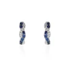 Boucles D'oreilles Puces Ligera Or Blanc Saphir Et Diamant-Histoire d'Or Discount