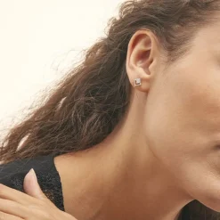 Boucles D'oreilles Puces Liana Or Blanc Diamant-Histoire d'Or Sale