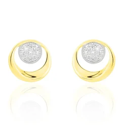 Boucles D'oreilles Puces Liana Or Jaune Diamant-Histoire d'Or Discount