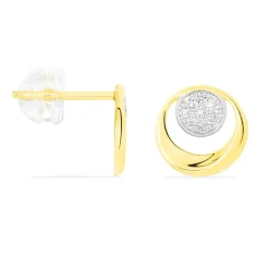Boucles D'oreilles Puces Liana Or Jaune Diamant-Histoire d'Or Discount