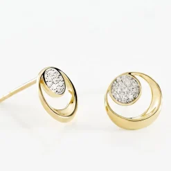 Boucles D'oreilles Puces Liana Or Jaune Diamant-Histoire d'Or Discount
