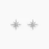 Histoire d'Or Boucles D'oreilles Puces Lysianne Argent Blanc Oxyde De Zirconium