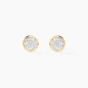 Histoire d'Or Boucles D'oreilles Puces Lane Or Jaune Strass